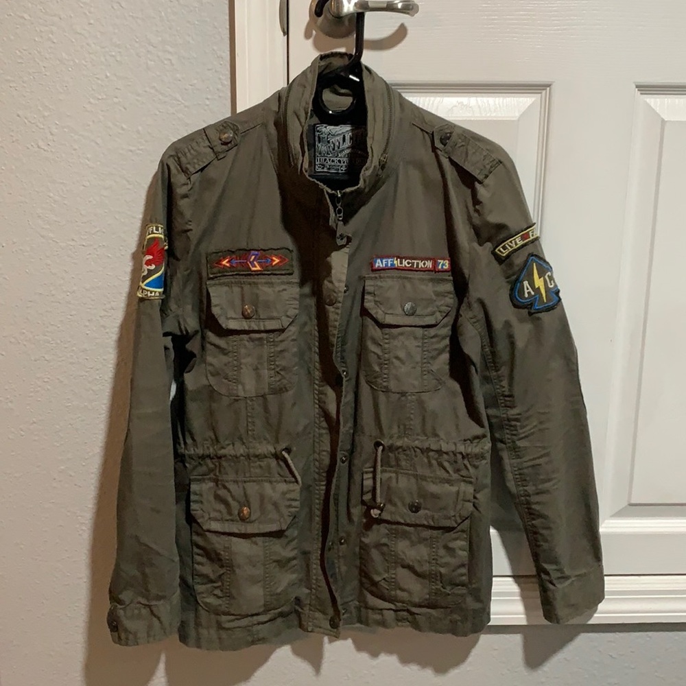 Affliction military jacket